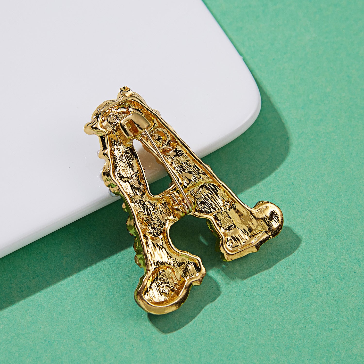 1688 Alloy Rhinestone Alphabet Brooch PA3189 A