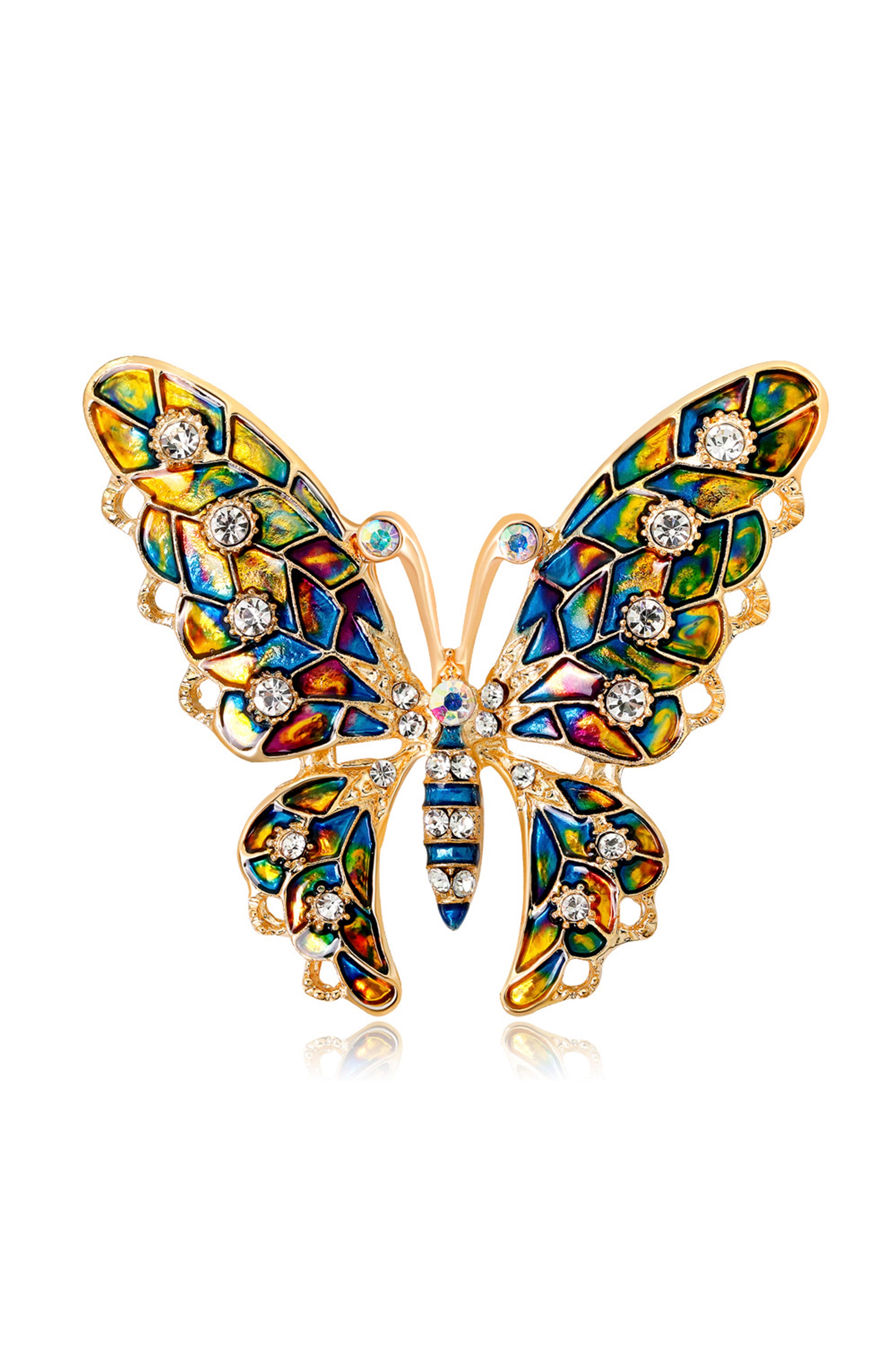 Butterfly Rhinestone Brooch PA3190
