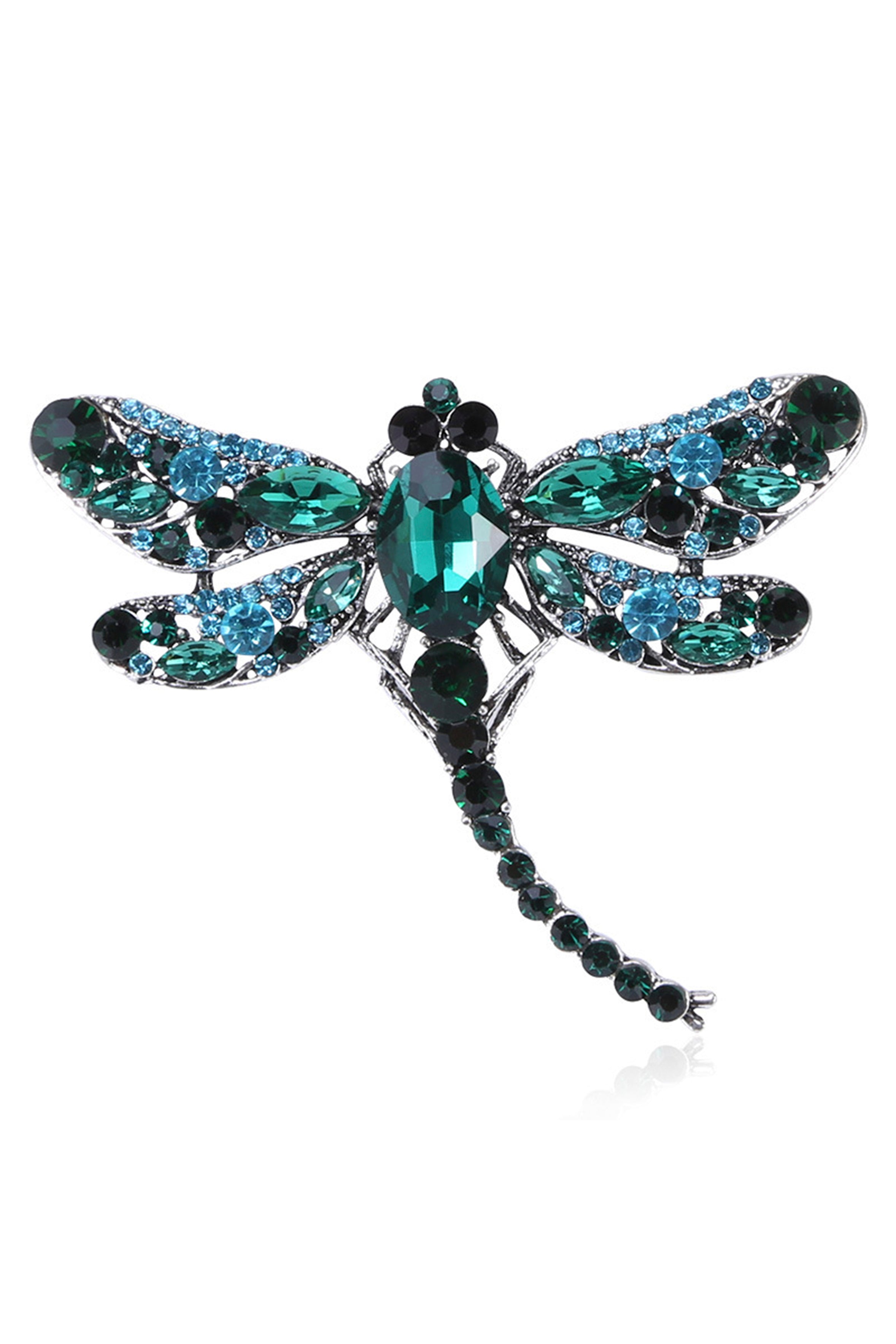 Rhinestone Dragonfly Brooch PA3211 - Small