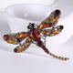 Rhinestone Dragonfly Brooch PA3211 - Small