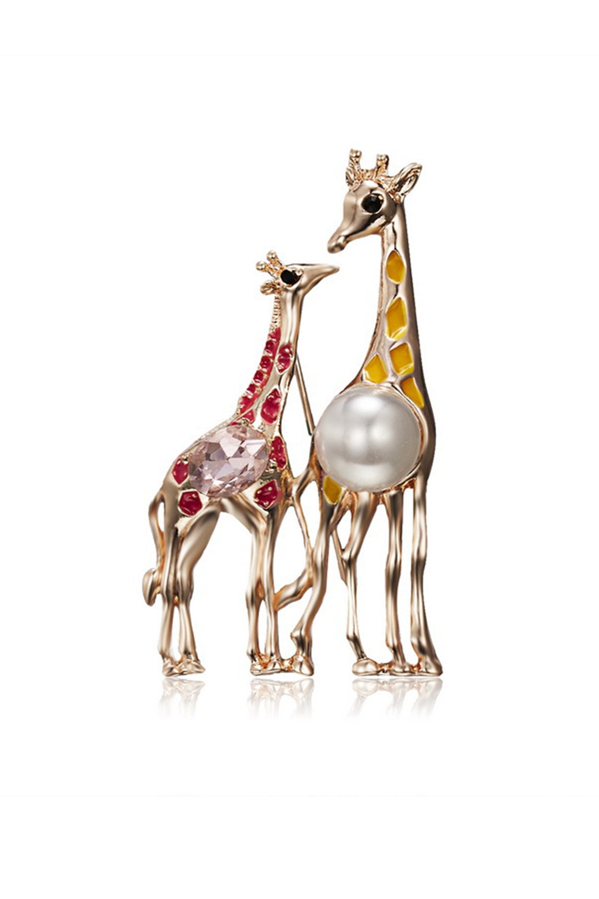 Broche de aleación con dos jirafas PA3261