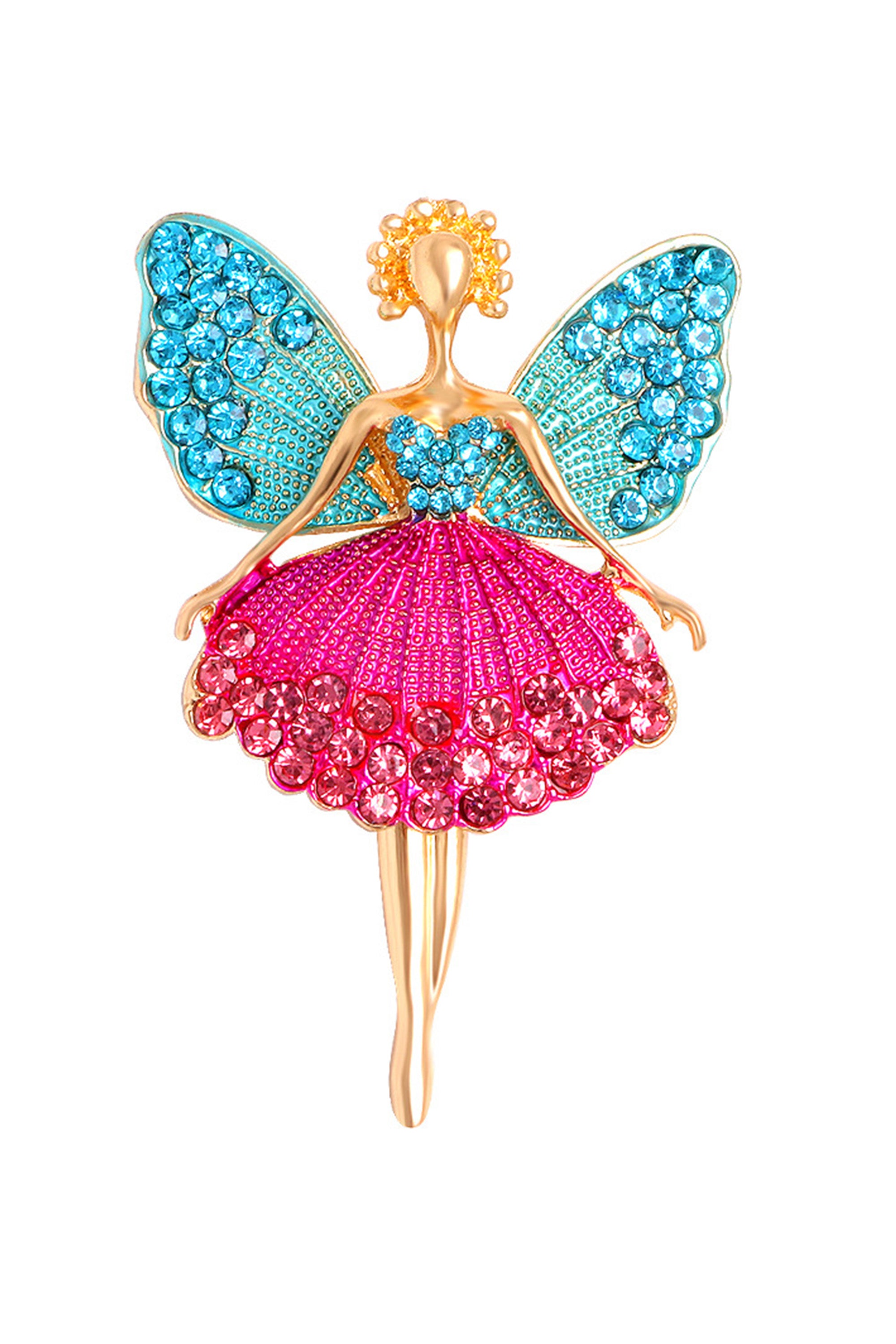 Alloy Rhinestone Ballet Brooch PA3309