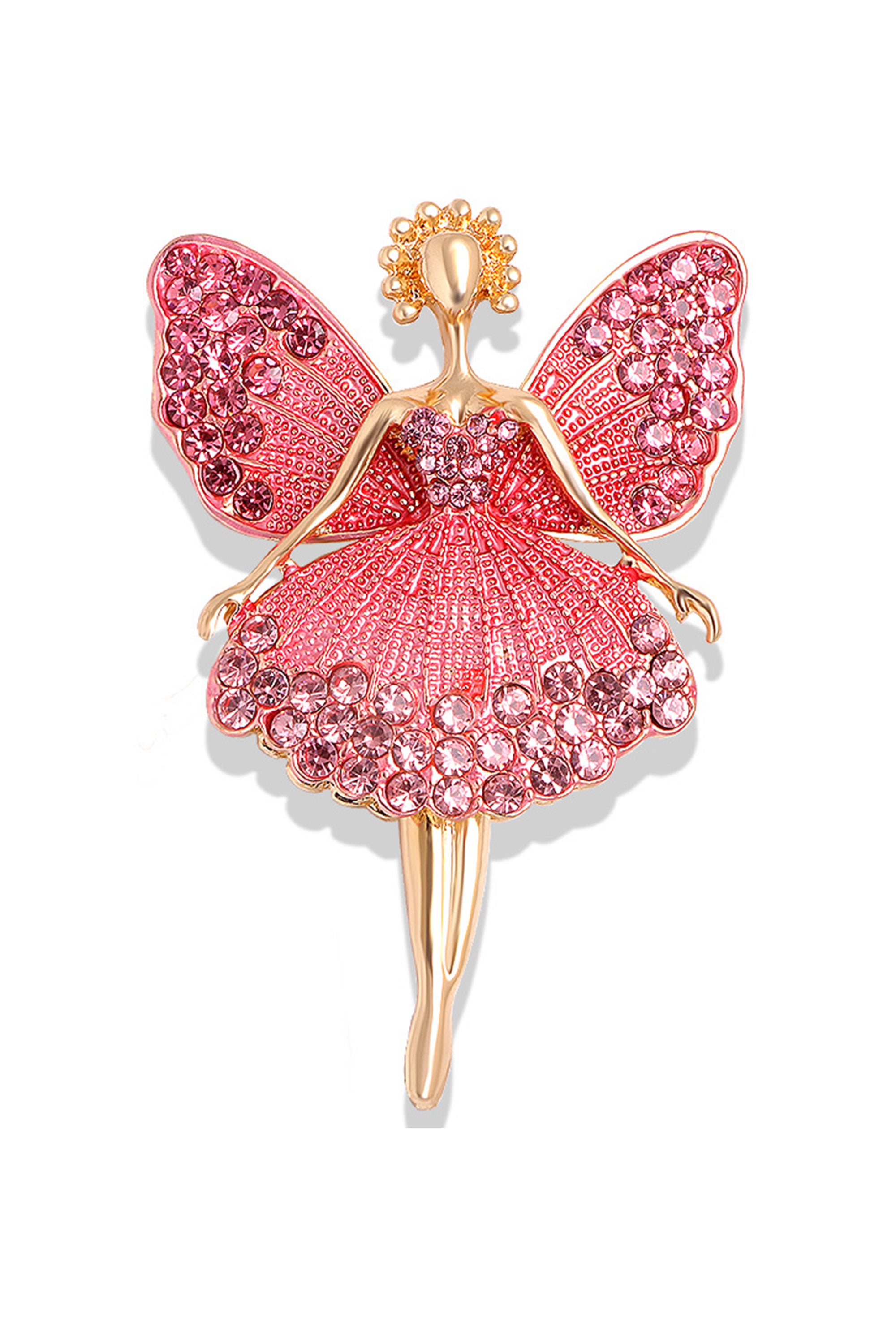 Alloy Rhinestone Ballet Brooch PA3309