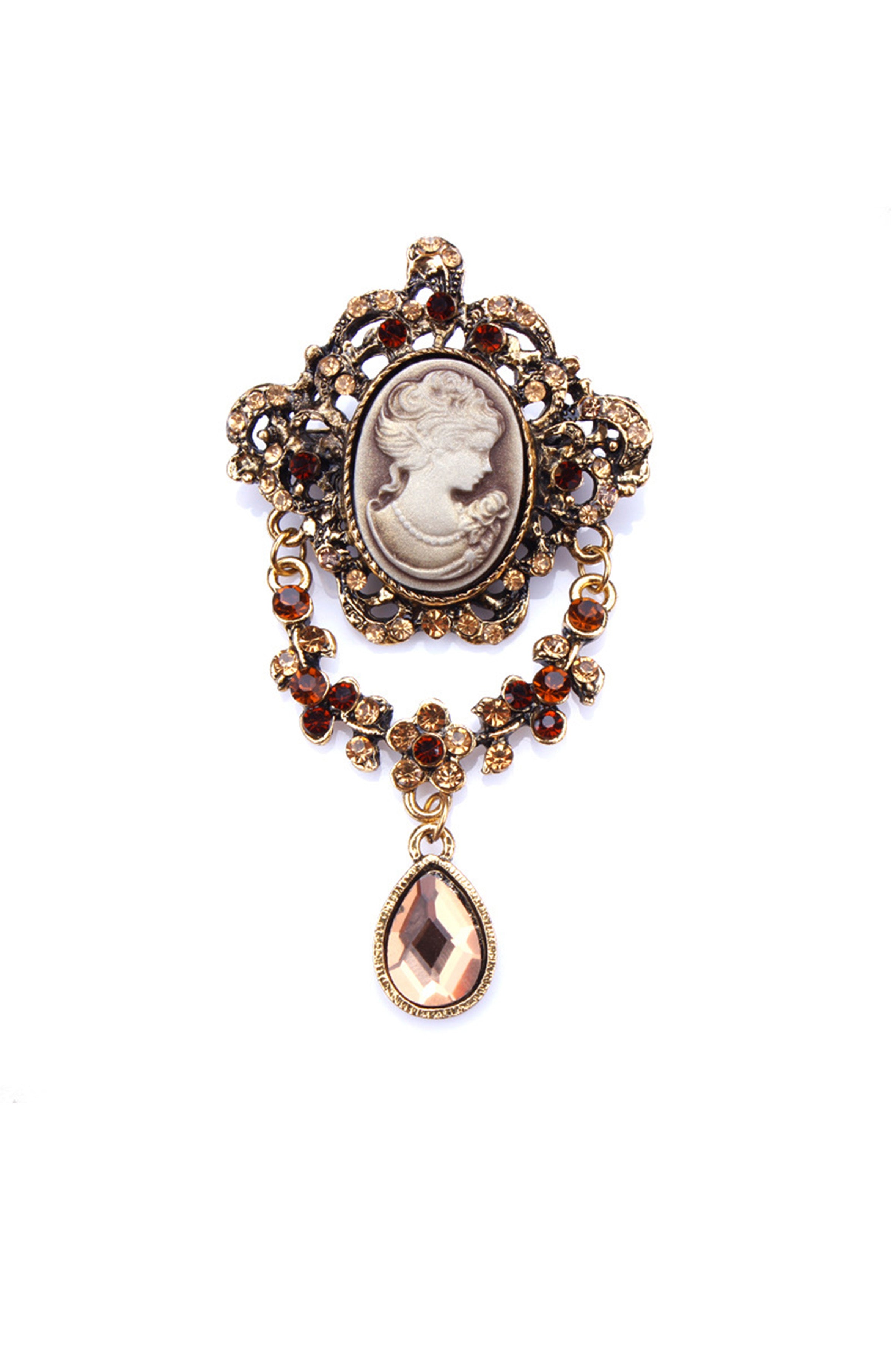 Baroque Portrait Brooch PA3346