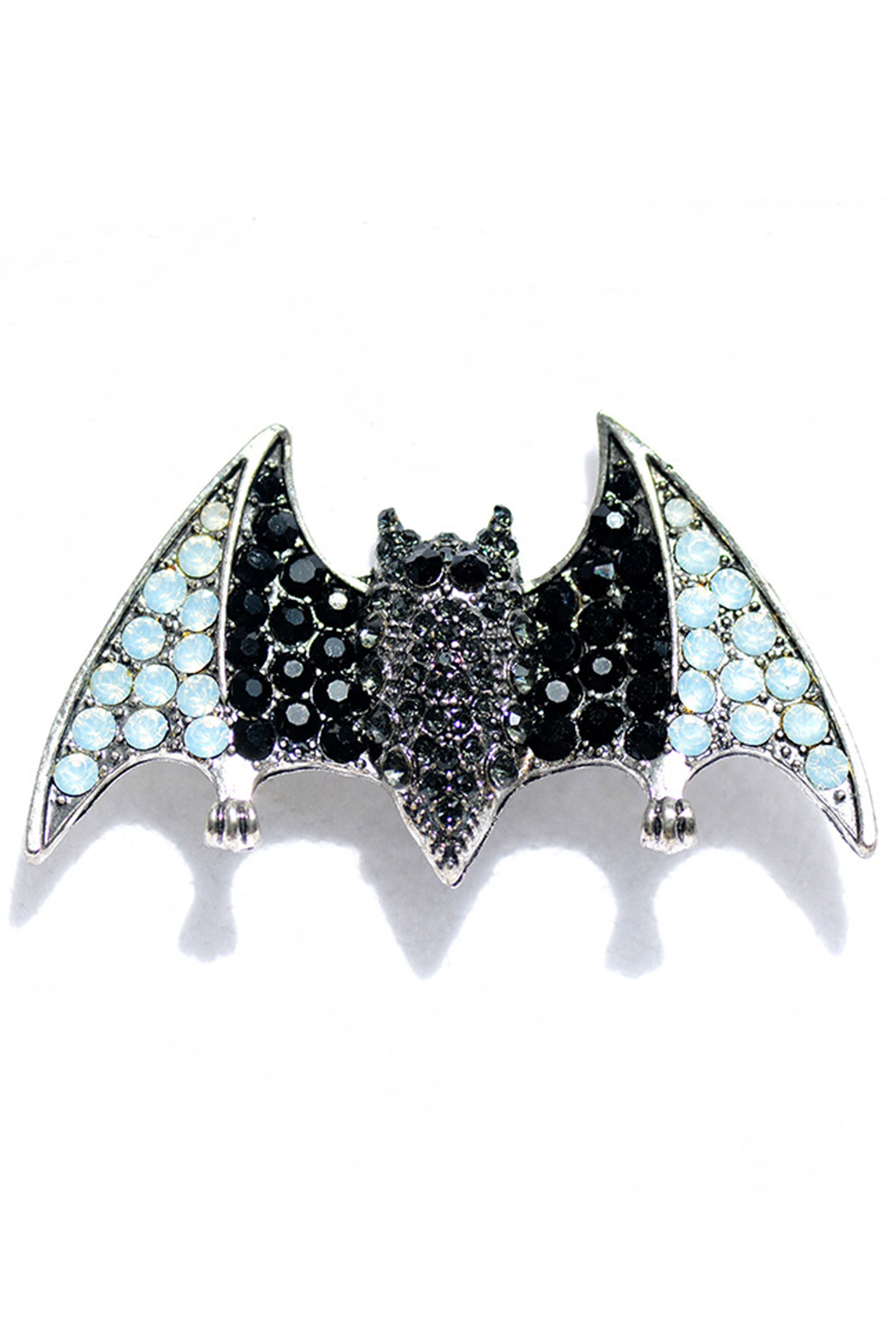 Alloy Rhinestone Bat Brooch PA3372