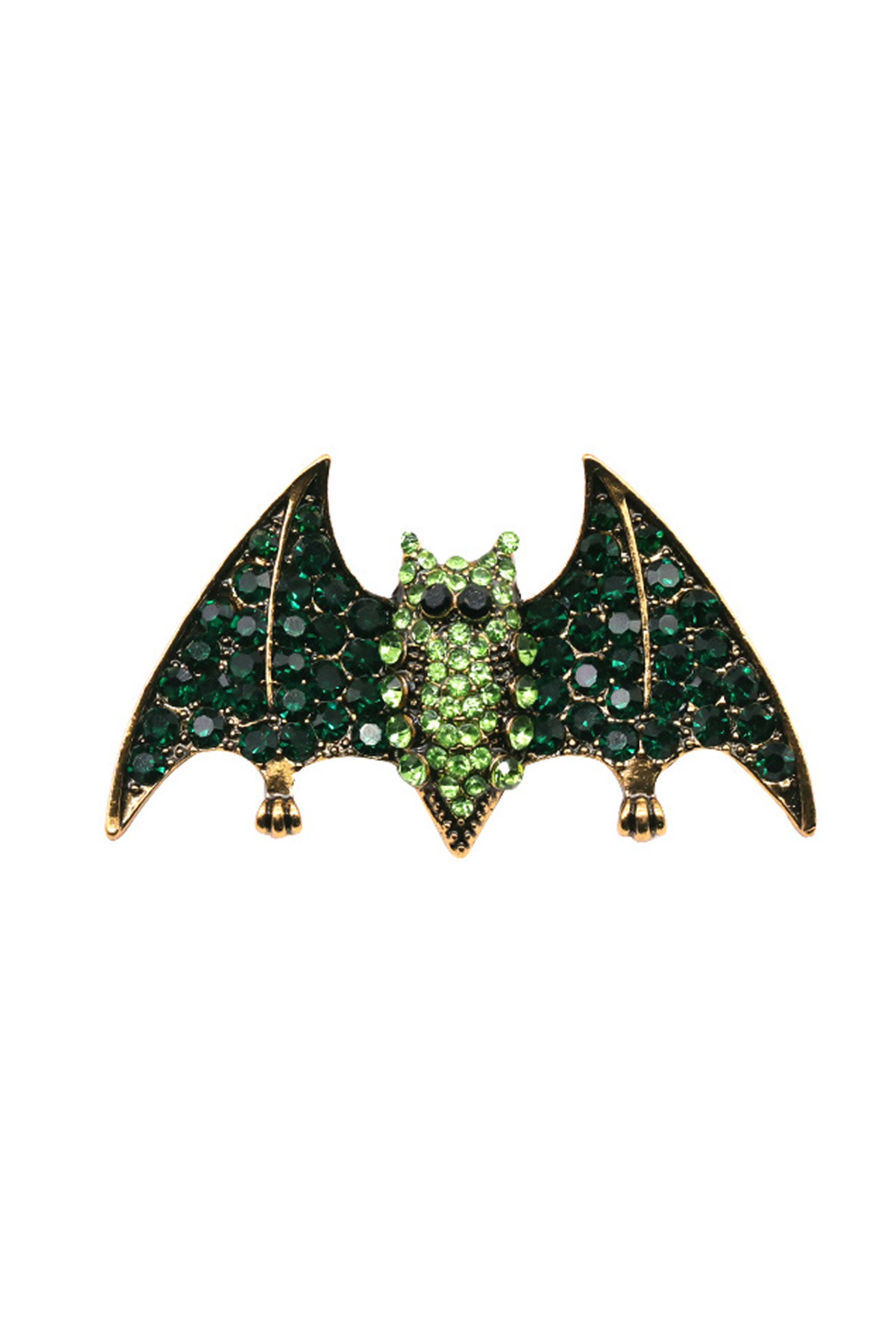Alloy Rhinestone Bat Brooch PA3372
