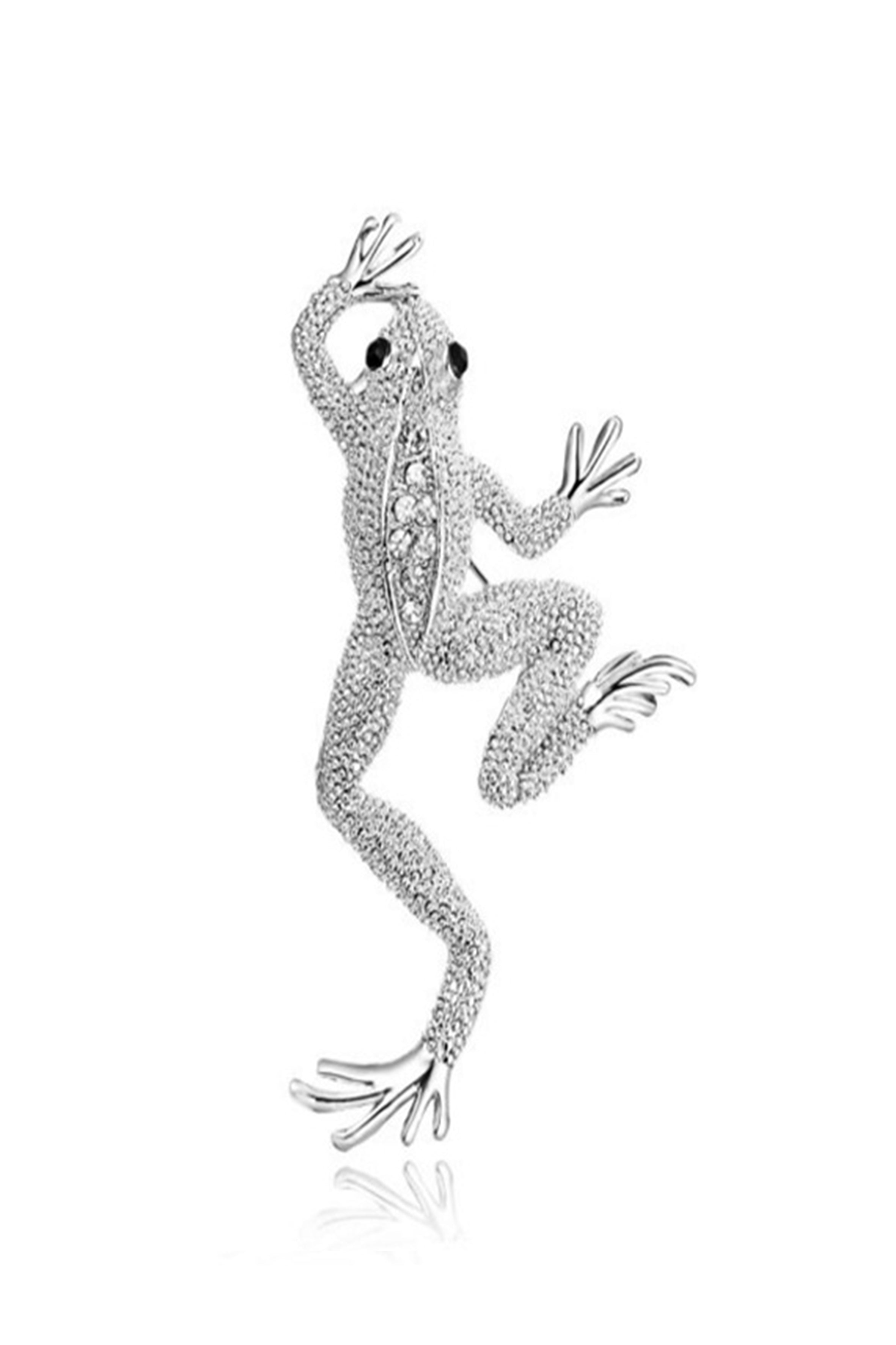 Rhinestone Frog Brooch PA3378