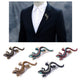 Alloy Rhinestone Lizard Brooch  PA3407