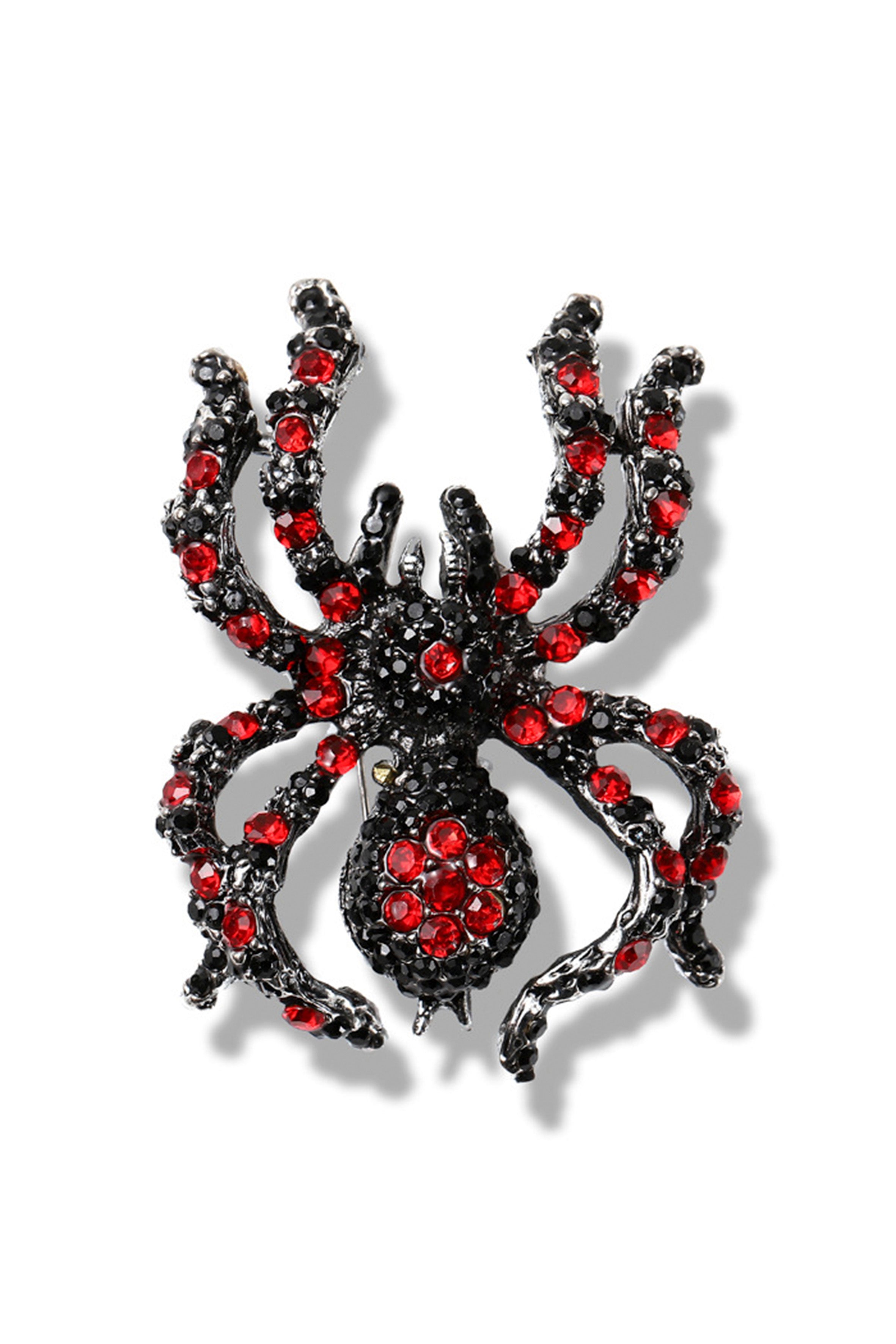 Alloy Rhinestone Spider Brooch PA3521