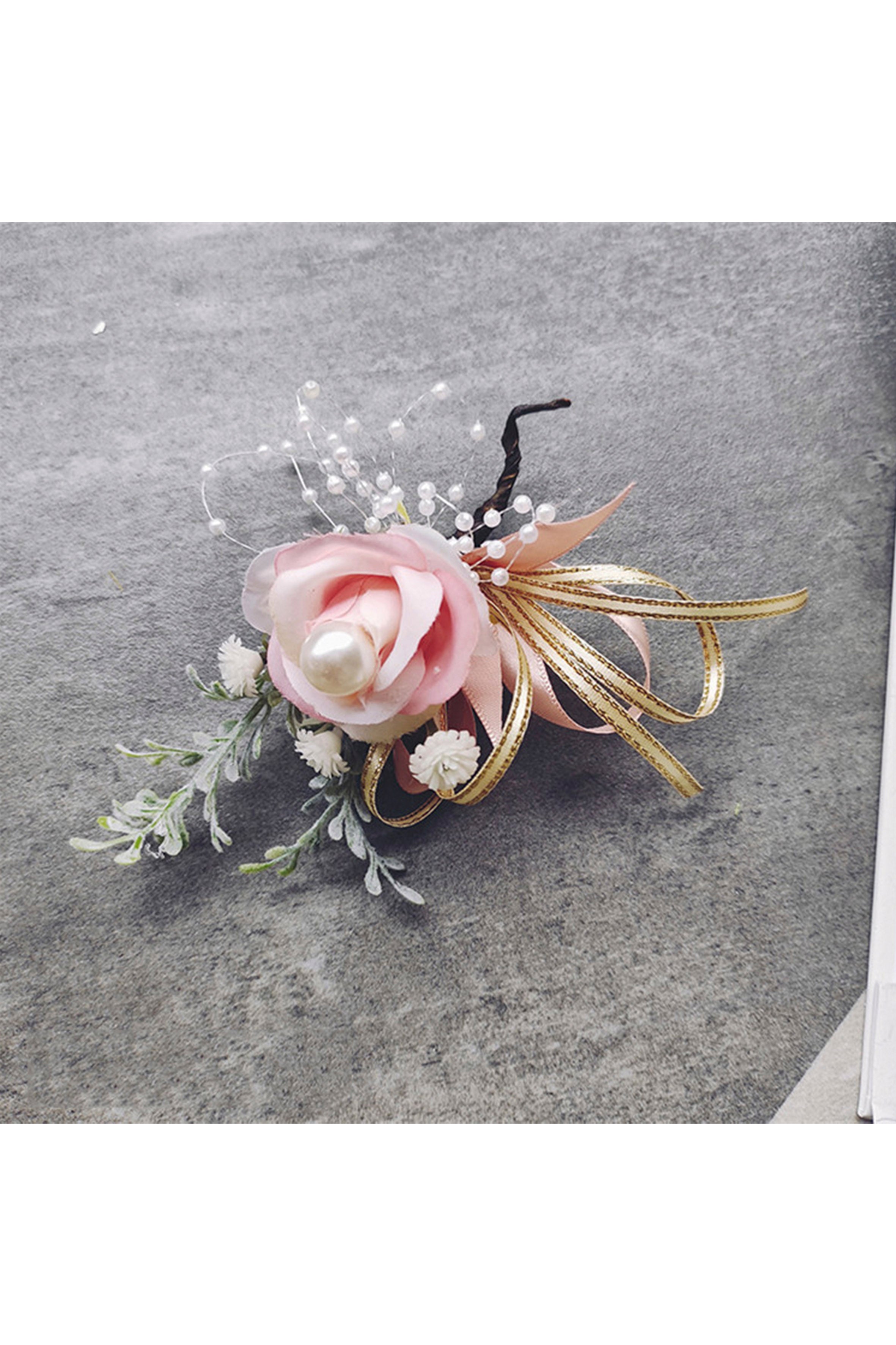 Broches de tela con motivos florales hechos a mano PA3623