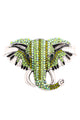 Broche de diamantes de imitación con forma de cabeza de elefante PA3695