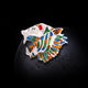 Broche de diamantes de imitación con forma de cabeza de tigre PA3739