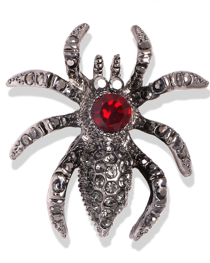 Broche de araña con diamantes de imitación PA3755