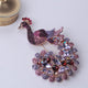 Peacock Alloy Rhinestone Brooch PA3878