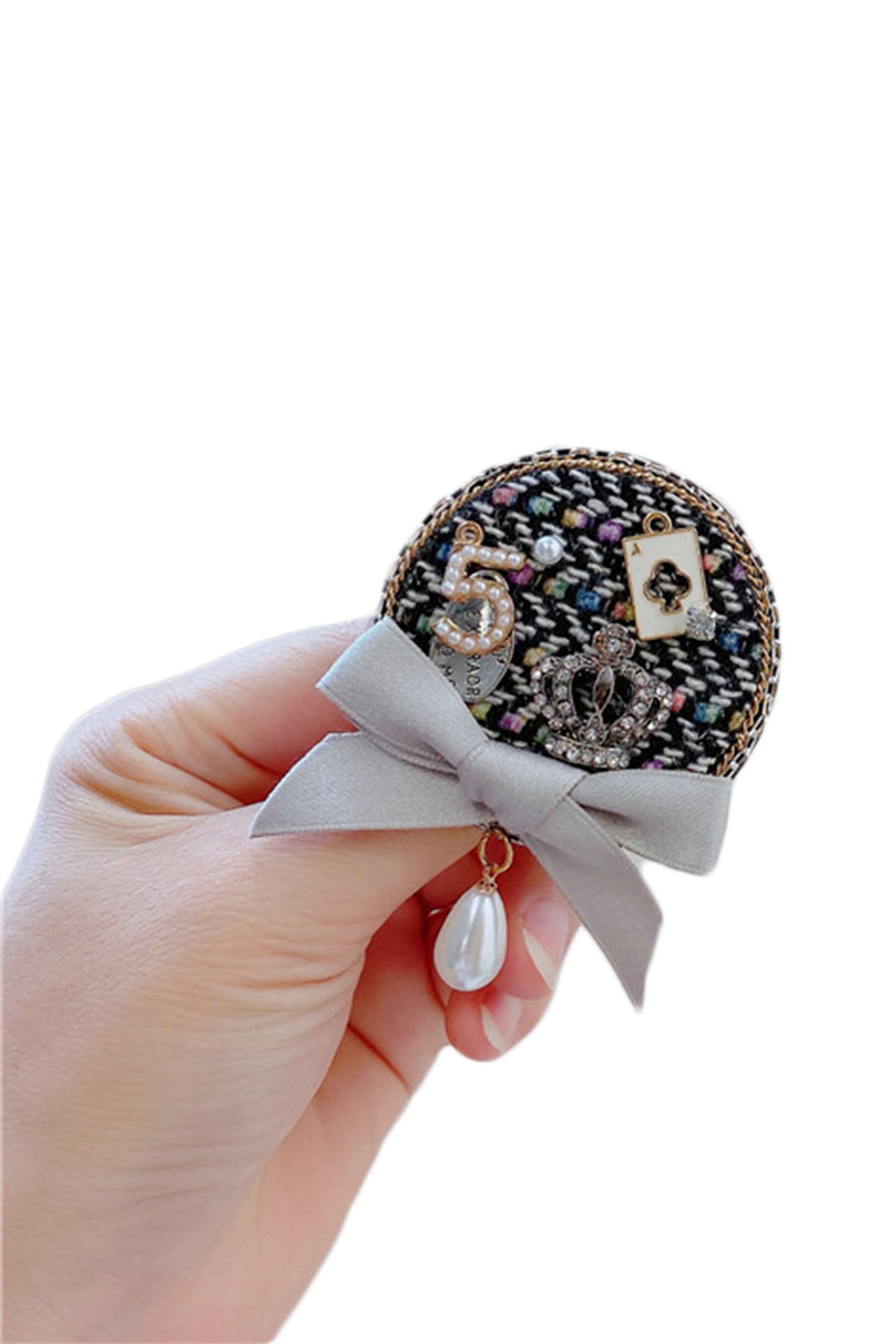 Court Style Crown Bow Pin PA3945