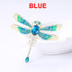 Broche de diamantes de imitación con forma de libélula PA4019