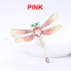 Broche de diamantes de imitación con forma de libélula PA4019