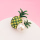 Broche de diamantes de imitación con forma de piña PA4158