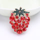 Broche de fresa con diamantes de imitación PA4171 
