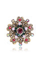 Multicolor Rhinestone Wreath Brooch PA4205