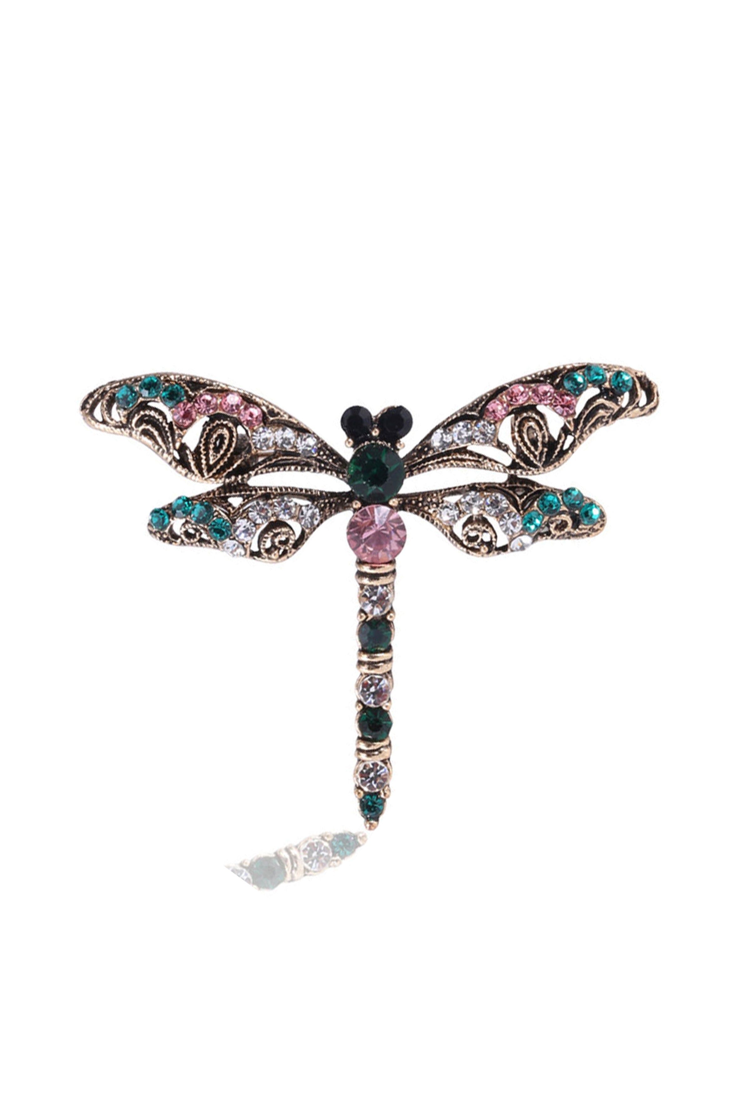 Retro dragonfly Rhinestone Alloy Brooch PA4323