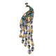 Peacock Alloy Rhinestone Brooch PA4355