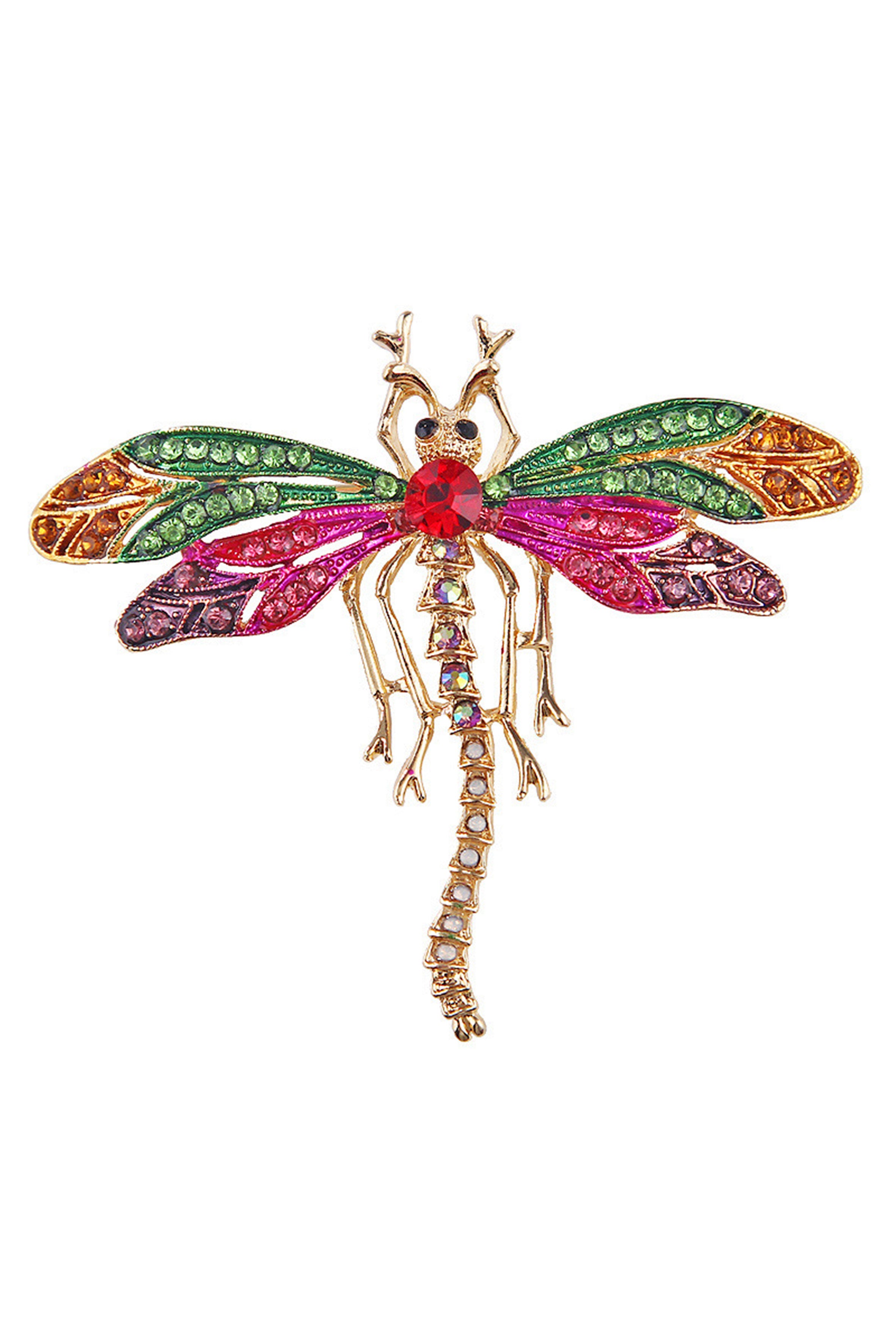 Dragonfly Crystal Alloy Brooch PA4377