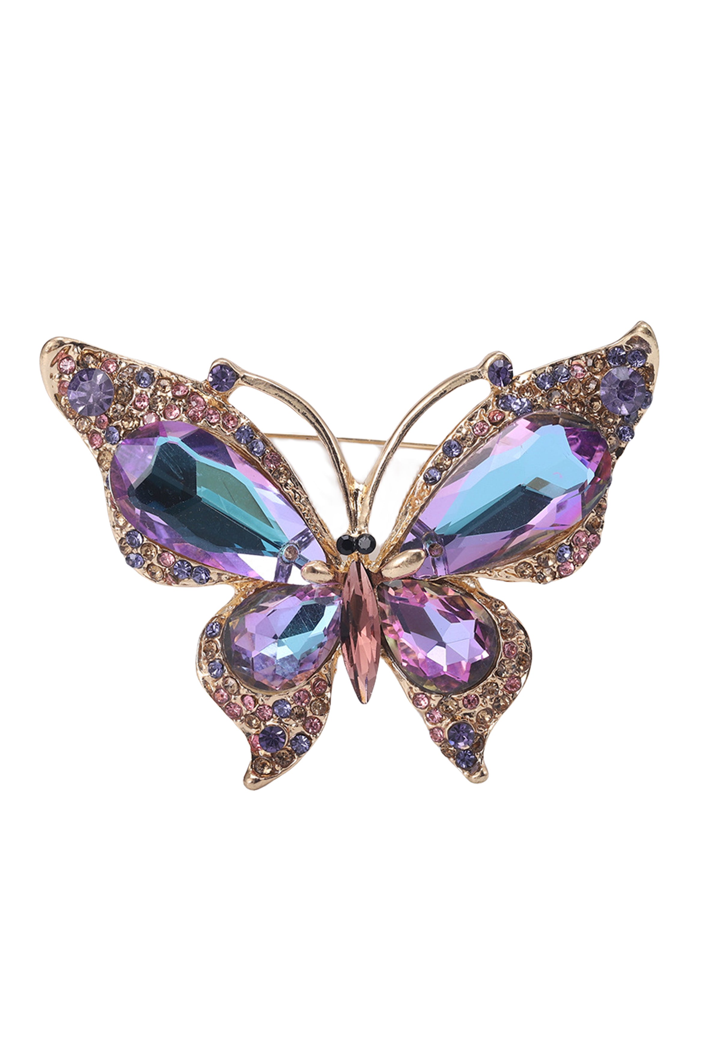 Butterfly Alloy Rhinestone Brooch PA4591