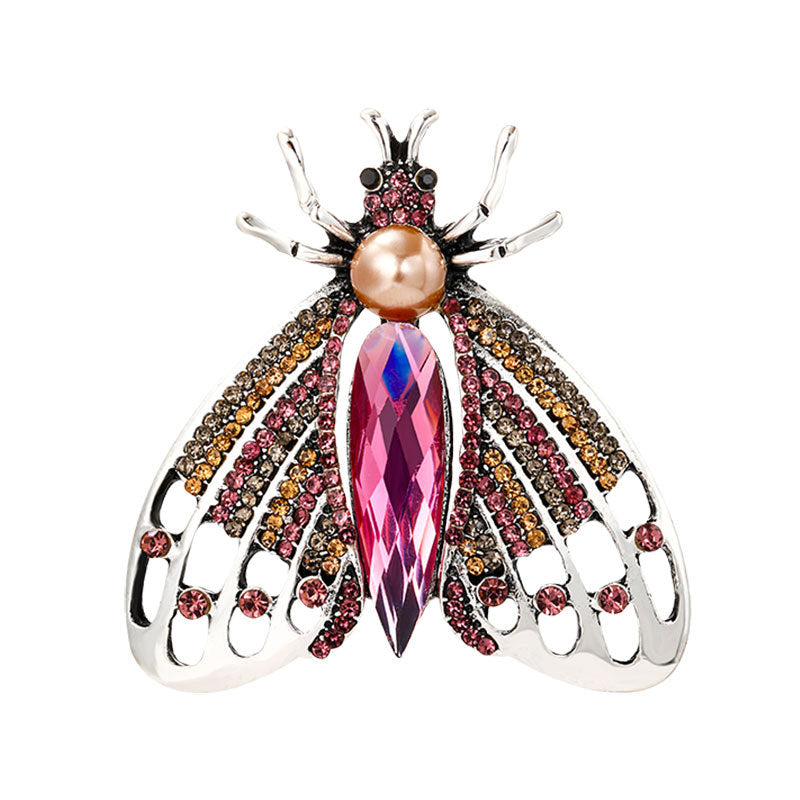 Moth Insect Rhinestone Brooch PA4600 – Ole