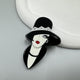 Lady Wearing A Hat Acrylic Brooch PA4628