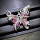 Broche de circonita cúbica con forma de mariposa PA4631