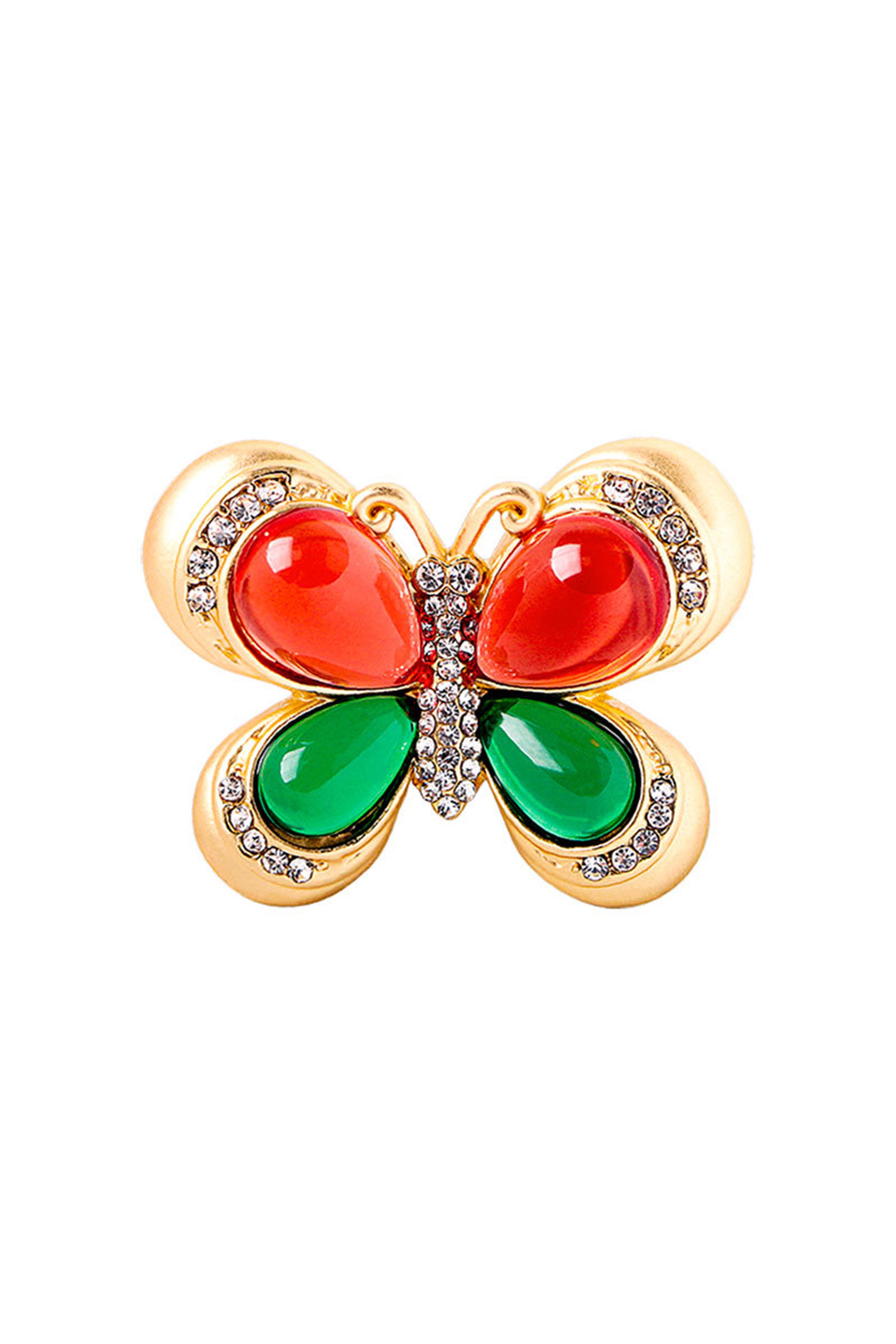 Broche de mariposa con diamantes de imitación PA4644