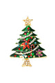 Christmas Tree Alloy Rhinestone Brooch PA4860