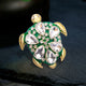 Broche de tortuga con diamantes de imitación PA4919
