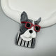 Broche acrílico con forma de perro con gafas PA5015 