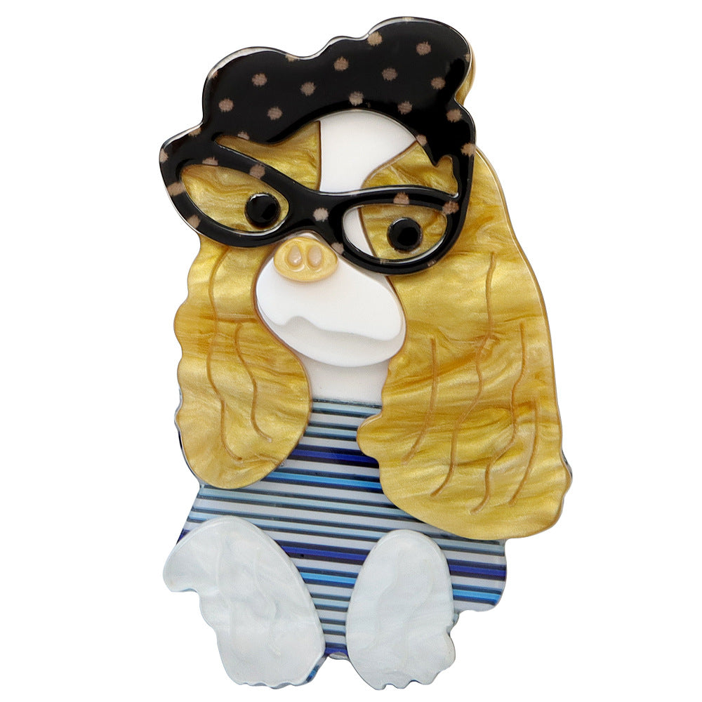 Cute Poodle Acrylic Brooch PA5029 – Ole