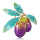 Broche de aleación de esmalte con forma de aceitunas PA5075 