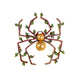 Broche de araña con diamantes de imitación y perlas PA5116 