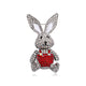 Bunny Rhinestone Brooch PA5145