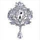 Crown Teardrop Rhinestone Brooch PA5198