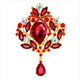 Crown Teardrop Rhinestone Brooch PA5198
