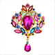 Crown Teardrop Rhinestone Brooch PA5198