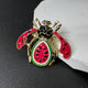 Broche de abeja sandía con diamantes de imitación PA5200 