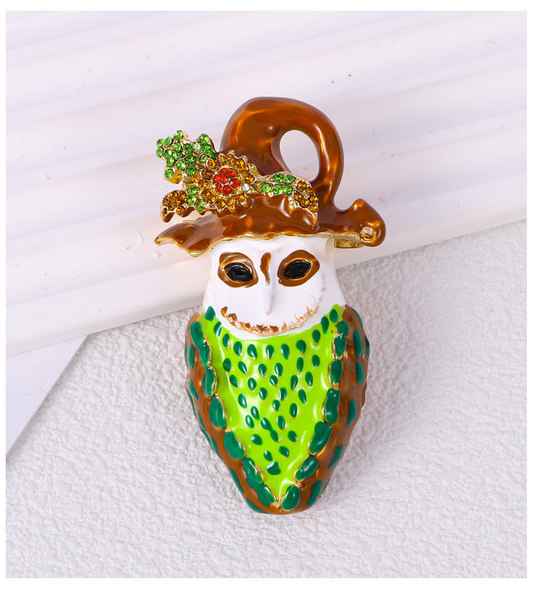 Owl Halloween Enamel Brooch PA5256
