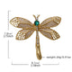 Vintage Gold Pearl Dragonfly Brooch PA5281
