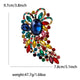 Large Rhinestone Leaf Oval Brooch PA5292