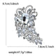 Large Rhinestone Leaf Oval Brooch PA5292
