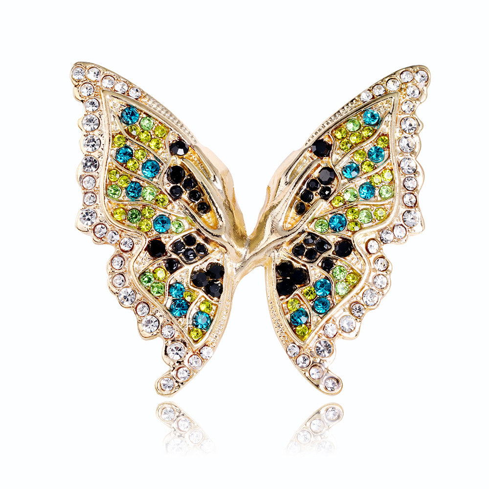 Vintage Gripoix Rhinestone High End Butterfly shops Brooch Costume Jewelry Vtg Pin