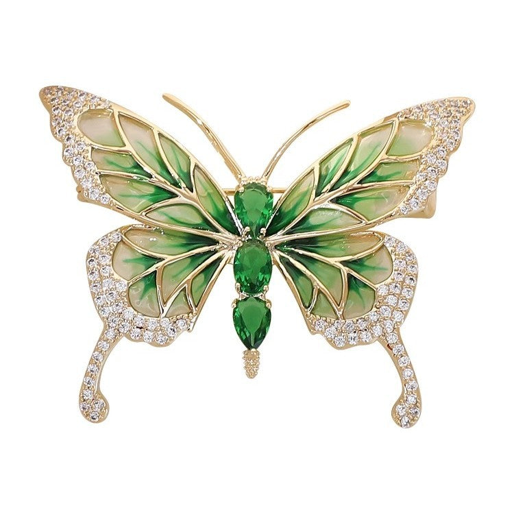 On sale Vintage 14k Butterfly Pin with .25ct. Emerald