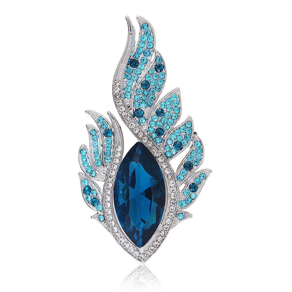 Lucite high quality Feather Crystal Pin